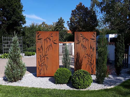 Corten Decorative Panels GN-SP-1336 Laser Cutting Screen - Gnee Garden