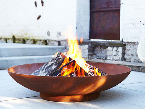 Corten Fire Bowl GN-FP-301 Round Firepit - Gnee Garden